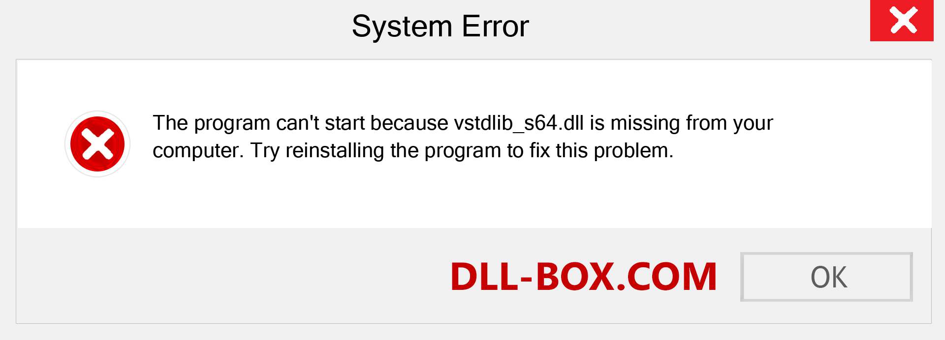  vstdlib_s64.dll file is missing?. Download for Windows 7, 8, 10 - Fix  vstdlib_s64 dll Missing Error on Windows, photos, images